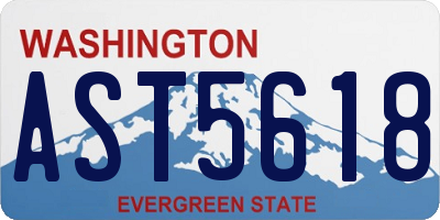 WA license plate AST5618