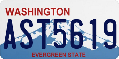 WA license plate AST5619