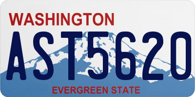 WA license plate AST5620