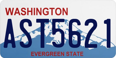 WA license plate AST5621
