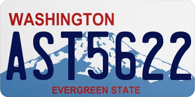 WA license plate AST5622