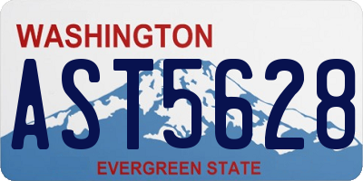 WA license plate AST5628