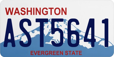 WA license plate AST5641