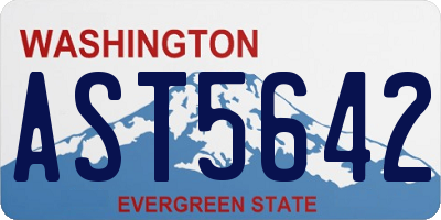 WA license plate AST5642