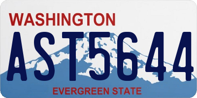 WA license plate AST5644