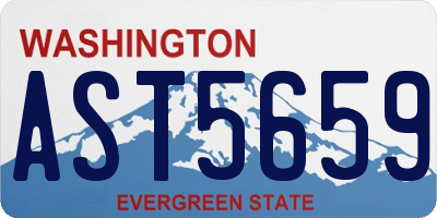 WA license plate AST5659