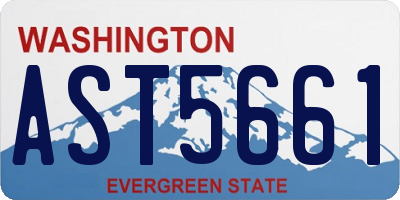 WA license plate AST5661