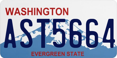 WA license plate AST5664
