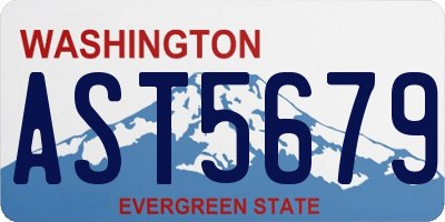 WA license plate AST5679