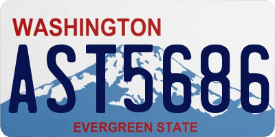 WA license plate AST5686