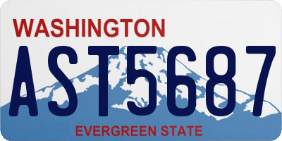 WA license plate AST5687