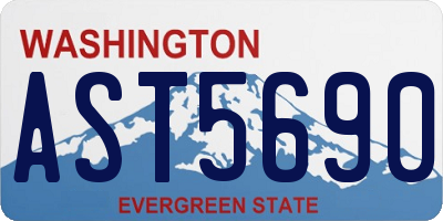 WA license plate AST5690