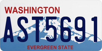 WA license plate AST5691
