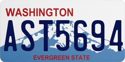 WA license plate AST5694