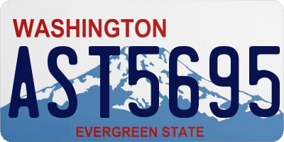 WA license plate AST5695