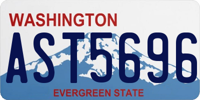 WA license plate AST5696