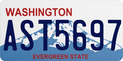 WA license plate AST5697