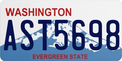 WA license plate AST5698