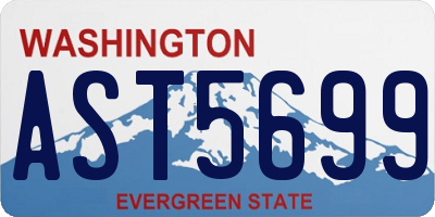 WA license plate AST5699