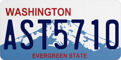WA license plate AST5710