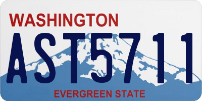 WA license plate AST5711
