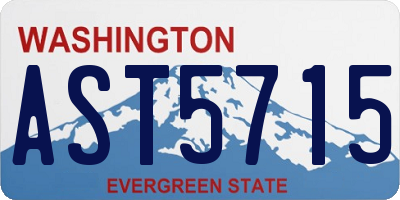 WA license plate AST5715