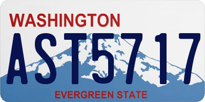 WA license plate AST5717