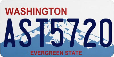 WA license plate AST5720