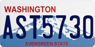 WA license plate AST5730