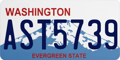 WA license plate AST5739