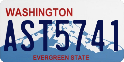 WA license plate AST5741
