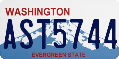 WA license plate AST5744