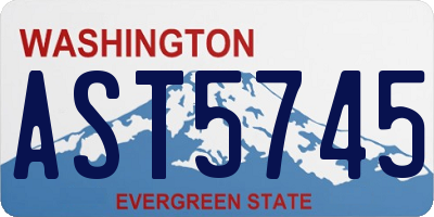 WA license plate AST5745