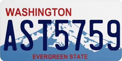 WA license plate AST5759