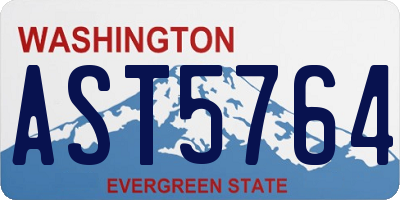 WA license plate AST5764