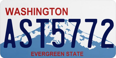 WA license plate AST5772