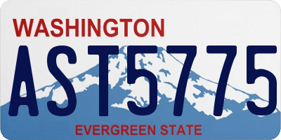 WA license plate AST5775