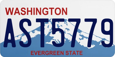 WA license plate AST5779