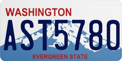 WA license plate AST5780
