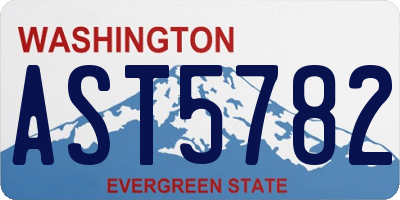 WA license plate AST5782