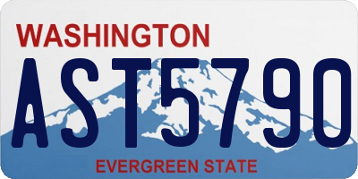 WA license plate AST5790