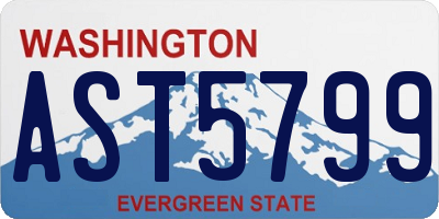 WA license plate AST5799
