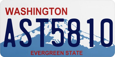 WA license plate AST5810