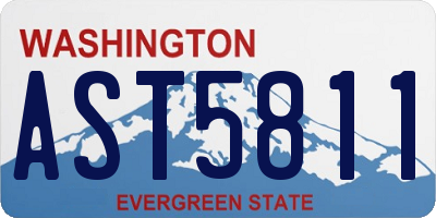 WA license plate AST5811