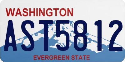 WA license plate AST5812