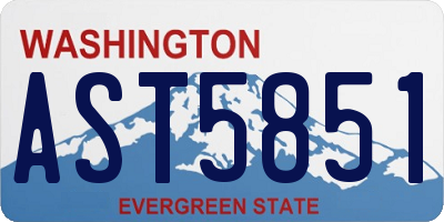 WA license plate AST5851