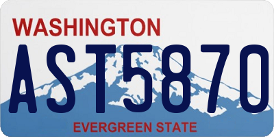 WA license plate AST5870