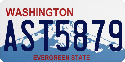 WA license plate AST5879