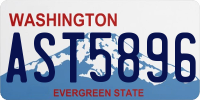 WA license plate AST5896