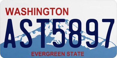 WA license plate AST5897
